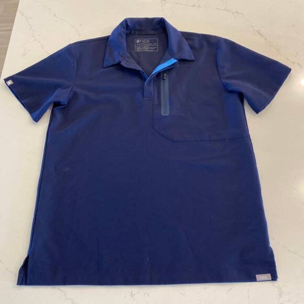 Figs Men’s Performance Dothan Classic ScrubPolo‎ Blue Size XS